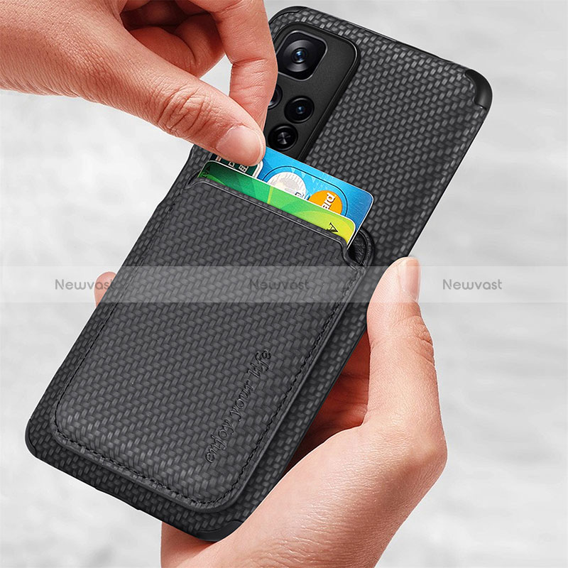 Ultra-thin Silicone Gel Soft Case Cover with Magnetic S04D for Xiaomi Redmi Note 11 Pro+ Plus 5G