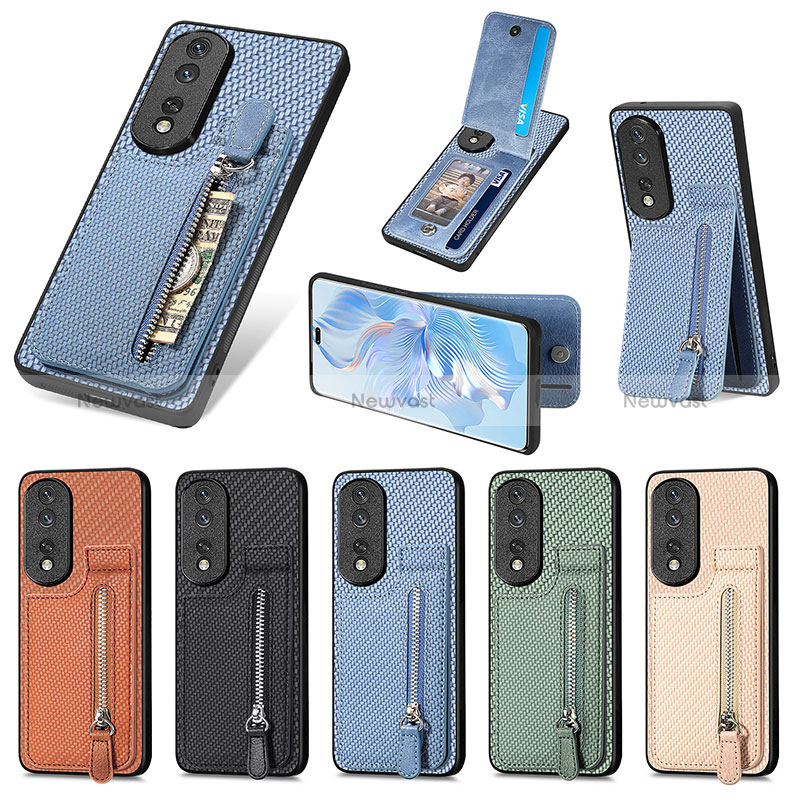 Ultra-thin Silicone Gel Soft Case Cover with Magnetic S05D for Huawei Honor 80 Pro 5G