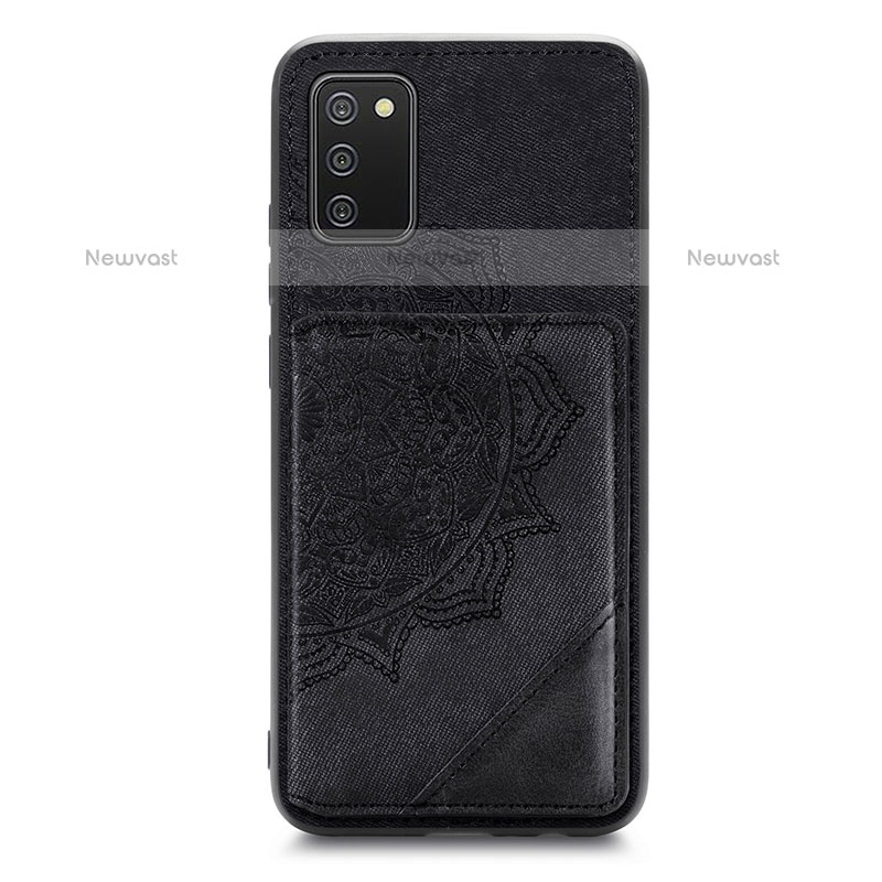 Ultra-thin Silicone Gel Soft Case Cover with Magnetic S05D for Samsung Galaxy A02s Black