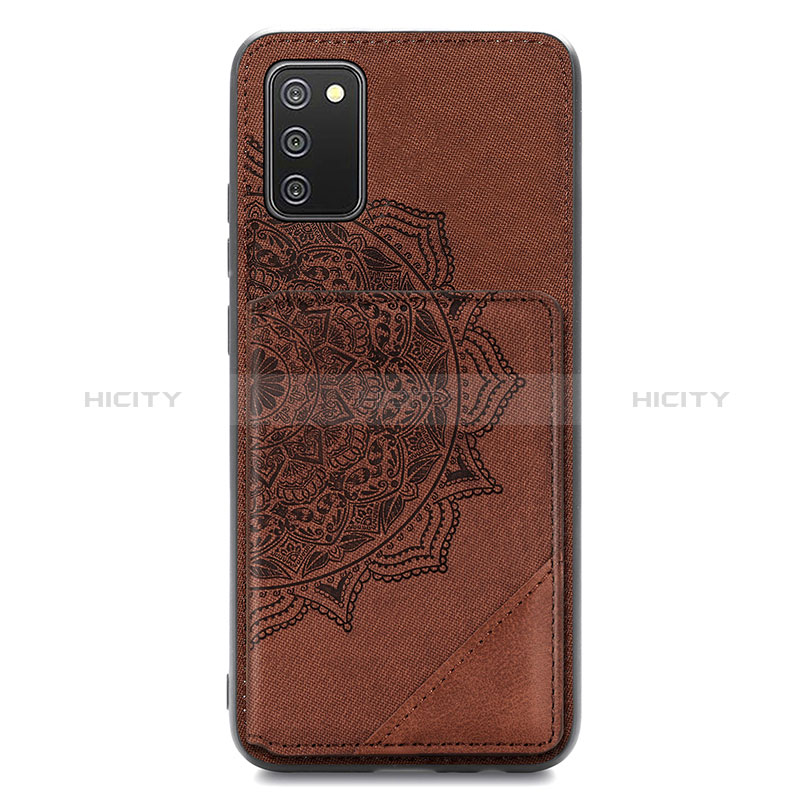 Ultra-thin Silicone Gel Soft Case Cover with Magnetic S05D for Samsung Galaxy A03s Brown