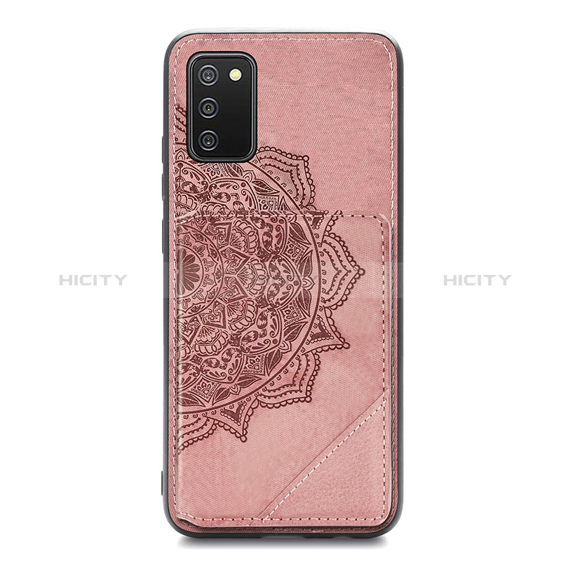 Ultra-thin Silicone Gel Soft Case Cover with Magnetic S05D for Samsung Galaxy A03s Rose Gold