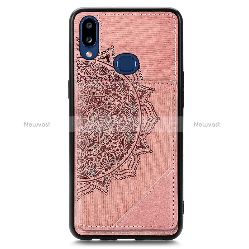 Ultra-thin Silicone Gel Soft Case Cover with Magnetic S05D for Samsung Galaxy A10s Rose Gold