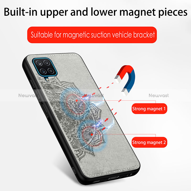 Ultra-thin Silicone Gel Soft Case Cover with Magnetic S05D for Samsung Galaxy A12 Nacho