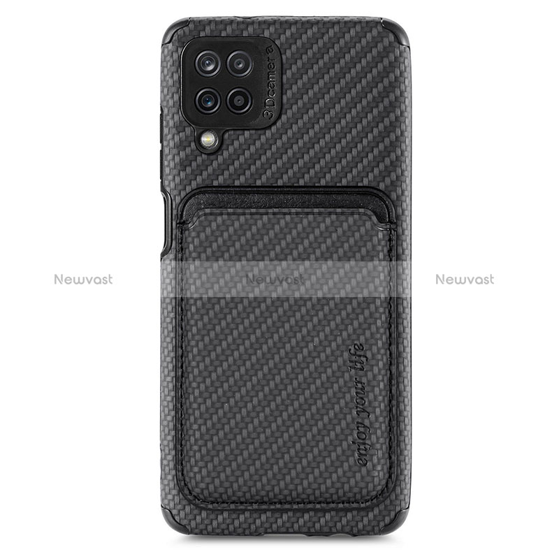 Ultra-thin Silicone Gel Soft Case Cover with Magnetic S05D for Samsung Galaxy A22 4G Black