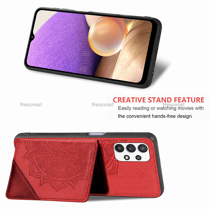 Ultra-thin Silicone Gel Soft Case Cover with Magnetic S05D for Samsung Galaxy A32 4G