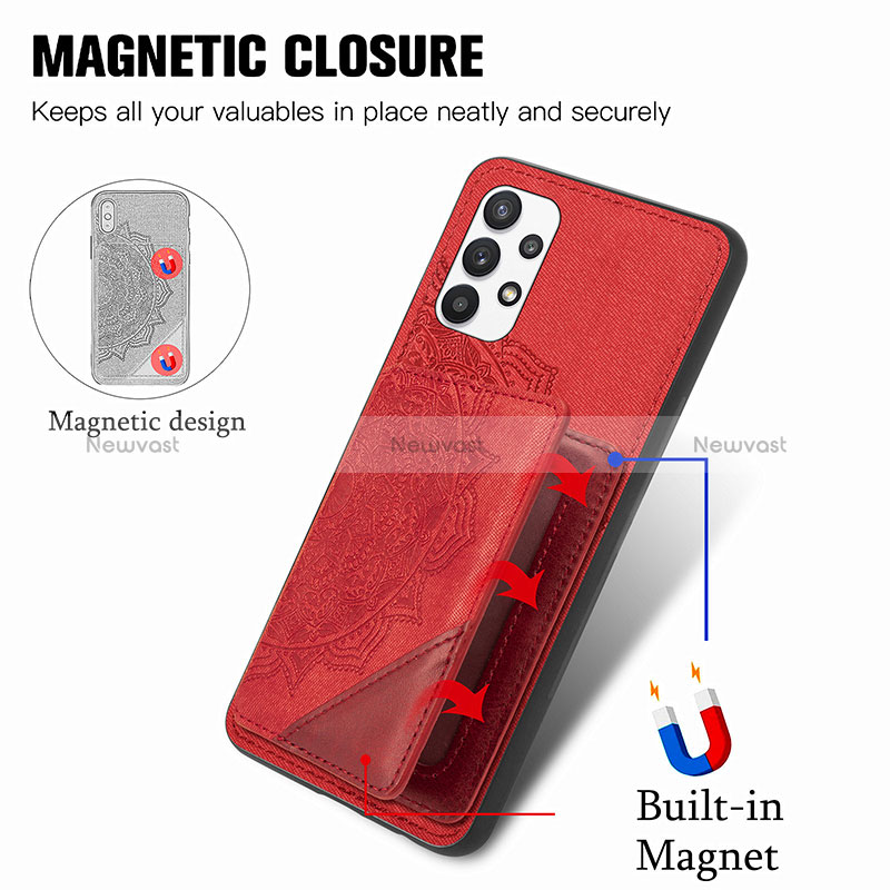 Ultra-thin Silicone Gel Soft Case Cover with Magnetic S05D for Samsung Galaxy A32 5G