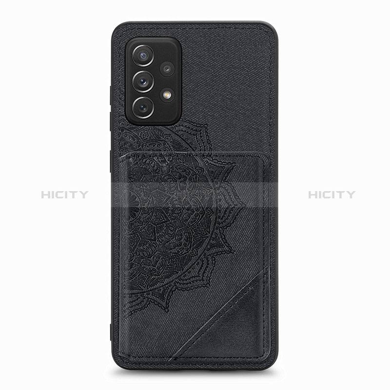 Ultra-thin Silicone Gel Soft Case Cover with Magnetic S05D for Samsung Galaxy A72 4G Black