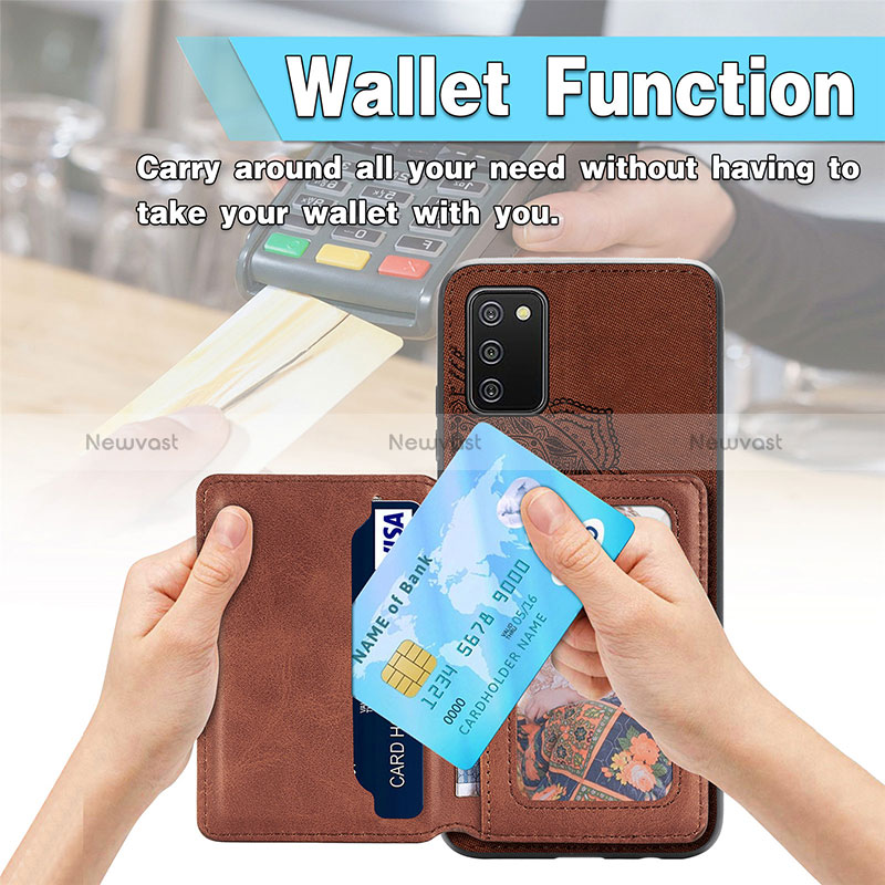 Ultra-thin Silicone Gel Soft Case Cover with Magnetic S05D for Samsung Galaxy F02S SM-E025F