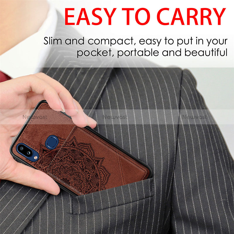 Ultra-thin Silicone Gel Soft Case Cover with Magnetic S05D for Samsung Galaxy M01s