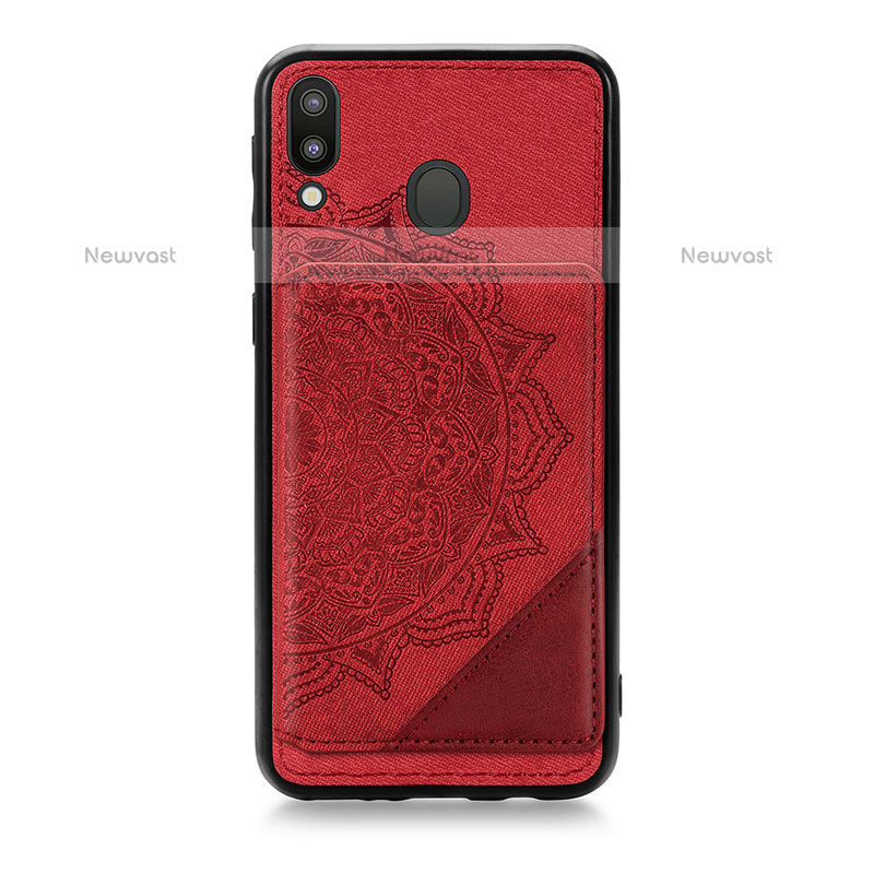 Ultra-thin Silicone Gel Soft Case Cover with Magnetic S05D for Samsung Galaxy M20 Red