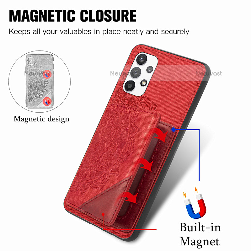 Ultra-thin Silicone Gel Soft Case Cover with Magnetic S05D for Samsung Galaxy M32 5G