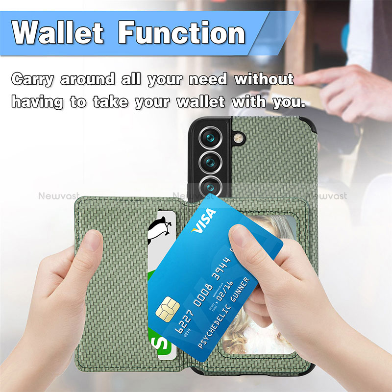 Ultra-thin Silicone Gel Soft Case Cover with Magnetic S05D for Samsung Galaxy S22 Plus 5G