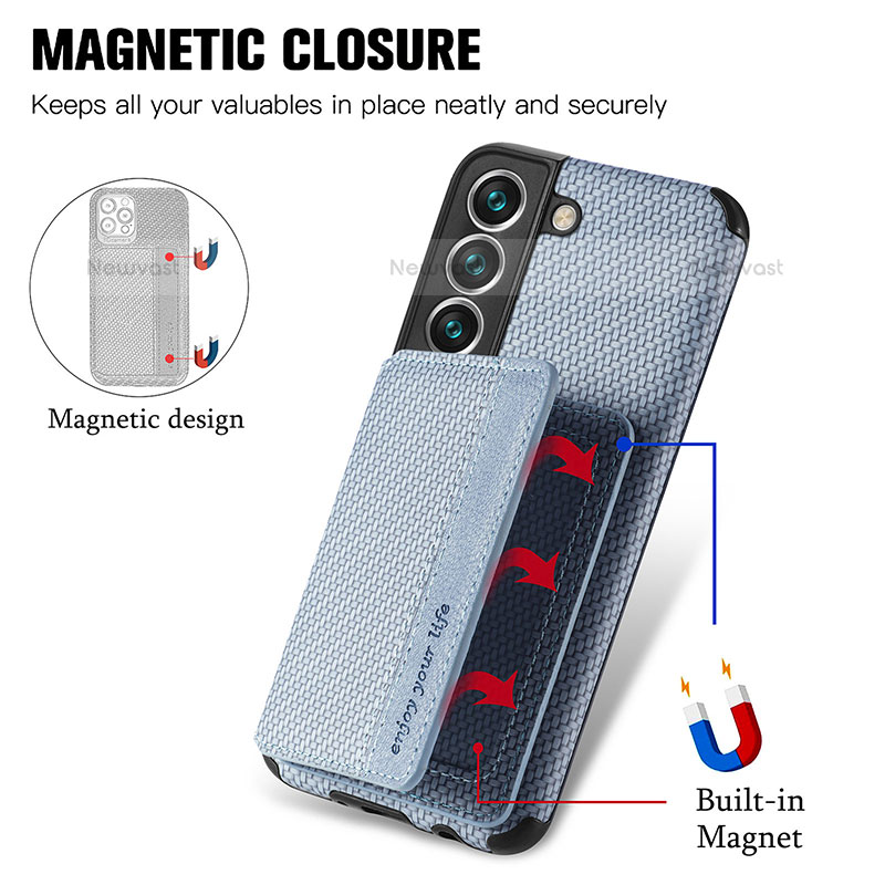 Ultra-thin Silicone Gel Soft Case Cover with Magnetic S05D for Samsung Galaxy S23 Plus 5G