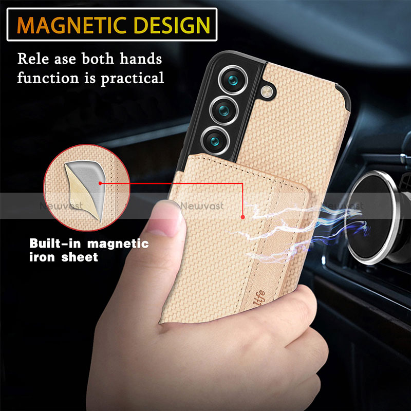 Ultra-thin Silicone Gel Soft Case Cover with Magnetic S05D for Samsung Galaxy S24 Plus 5G