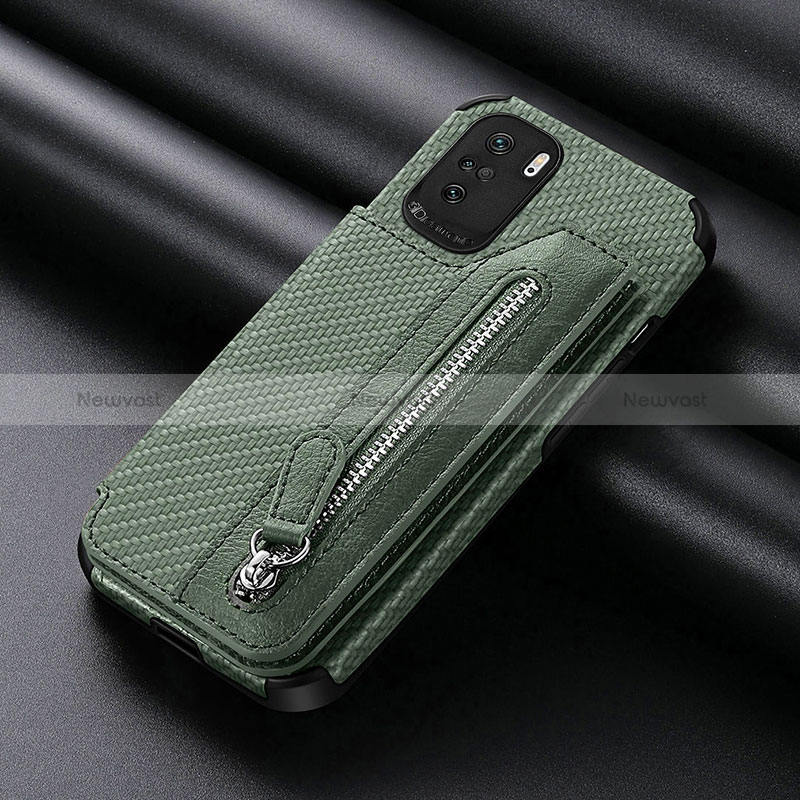 Ultra-thin Silicone Gel Soft Case Cover with Magnetic S05D for Xiaomi Mi 11X 5G Green