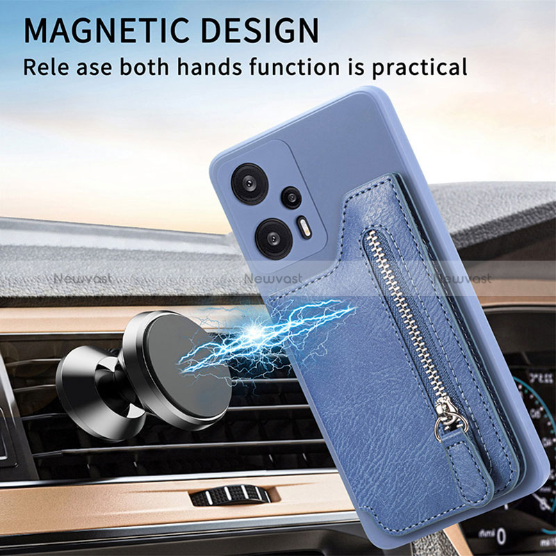 Ultra-thin Silicone Gel Soft Case Cover with Magnetic S05D for Xiaomi Poco F5 5G