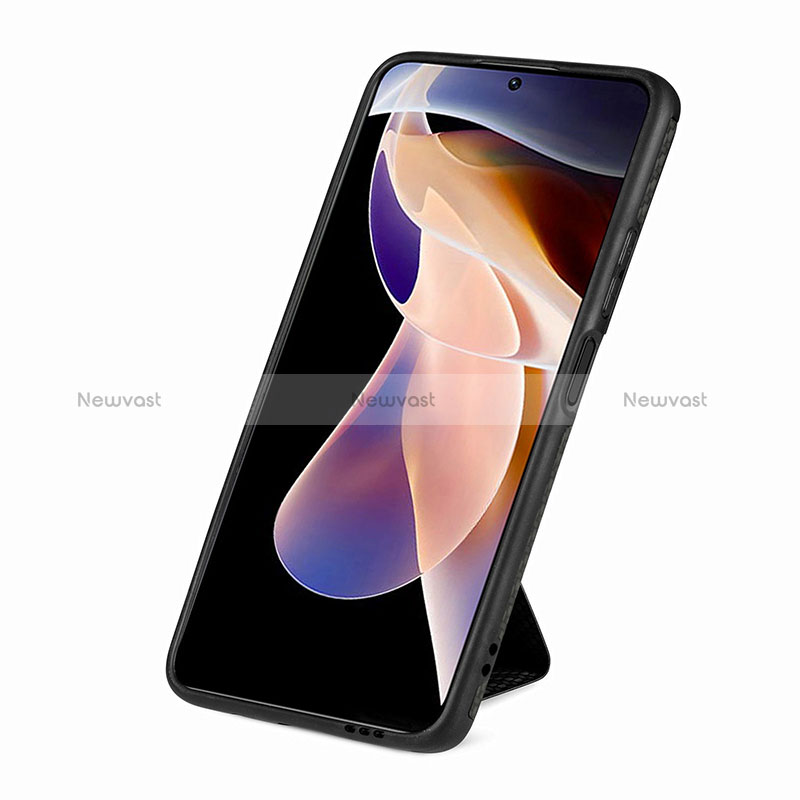 Ultra-thin Silicone Gel Soft Case Cover with Magnetic S05D for Xiaomi Poco X4 NFC