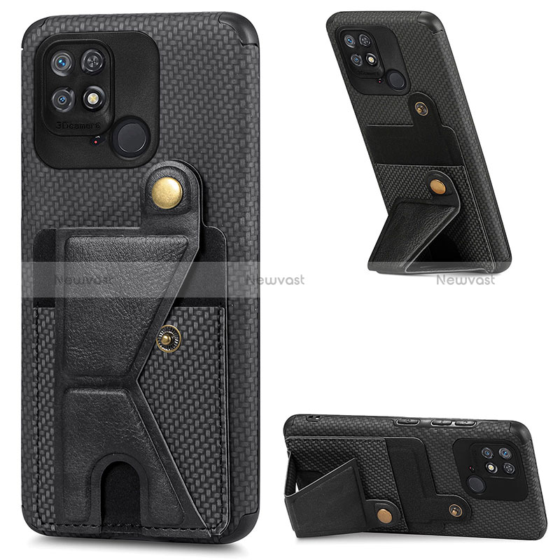 Ultra-thin Silicone Gel Soft Case Cover with Magnetic S05D for Xiaomi Redmi 10 India