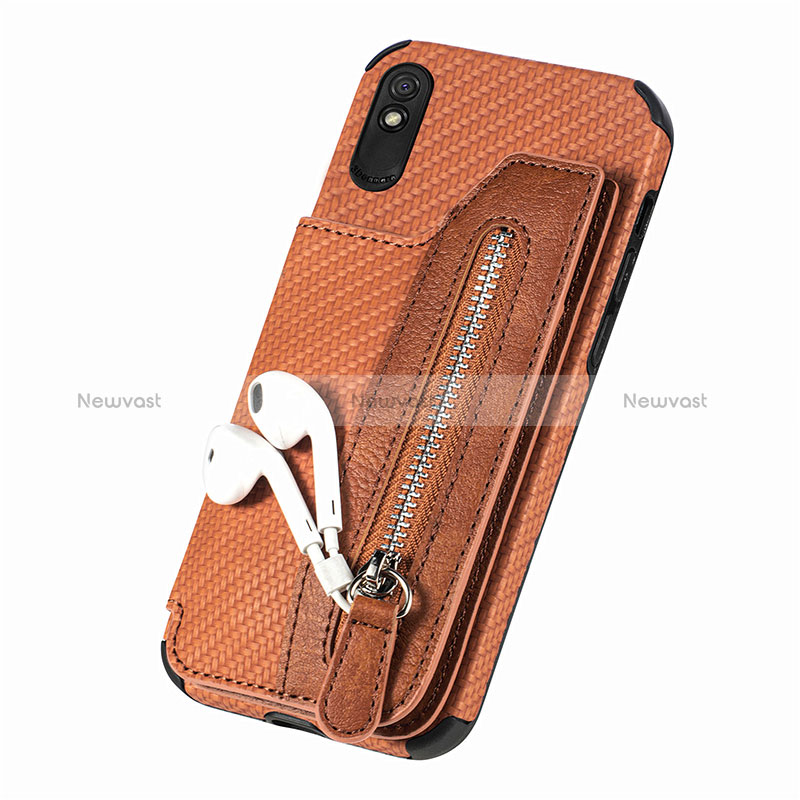 Ultra-thin Silicone Gel Soft Case Cover with Magnetic S05D for Xiaomi Redmi 9A