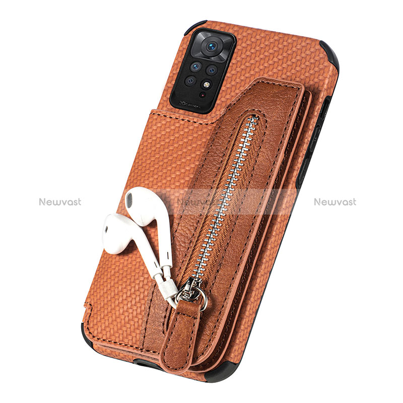 Ultra-thin Silicone Gel Soft Case Cover with Magnetic S05D for Xiaomi Redmi Note 11 Pro 5G