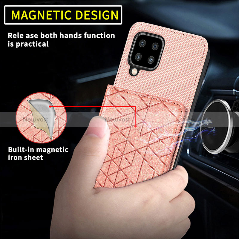 Ultra-thin Silicone Gel Soft Case Cover with Magnetic S06D for Samsung Galaxy A22 4G