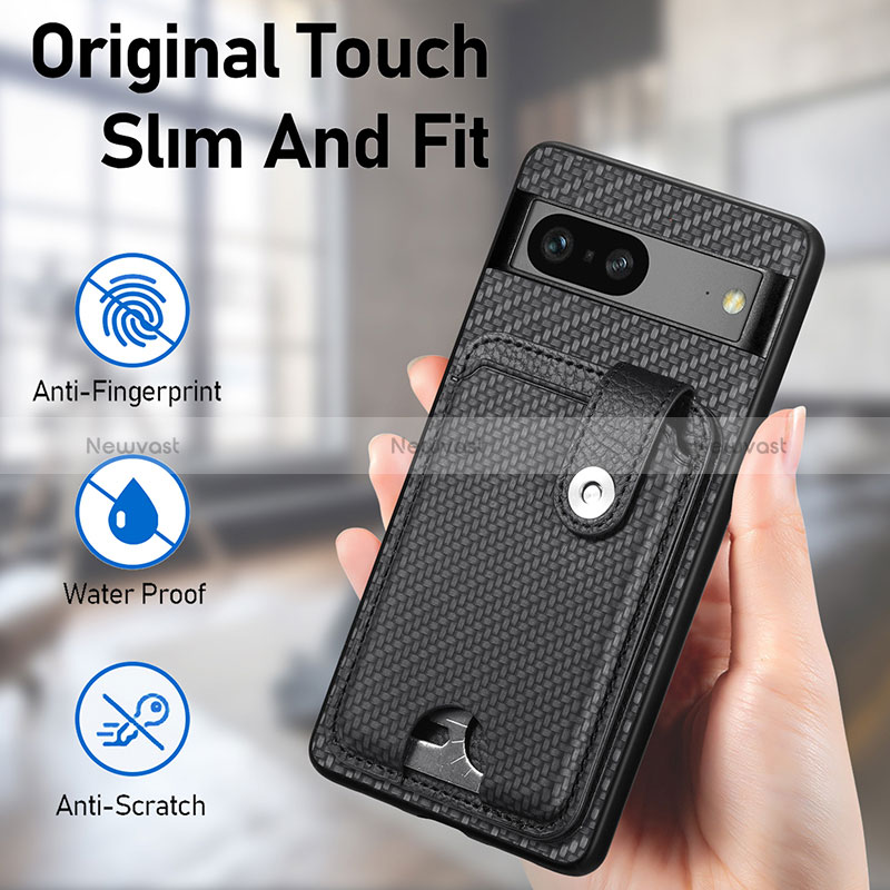 Ultra-thin Silicone Gel Soft Case Cover with Magnetic S07D for Google Pixel 7a 5G