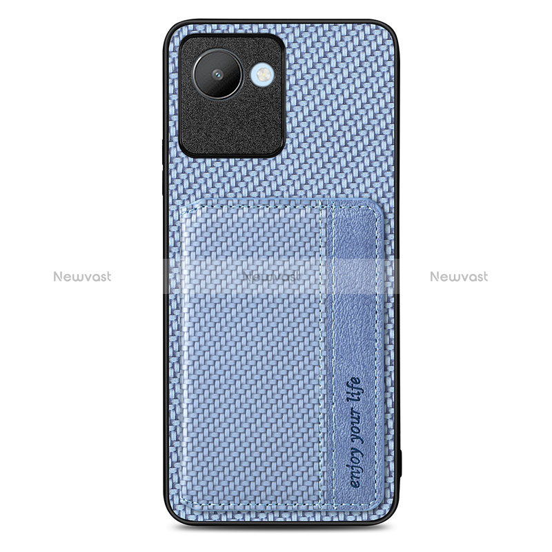 Ultra-thin Silicone Gel Soft Case Cover with Magnetic S07D for Realme Narzo 50i Prime Blue