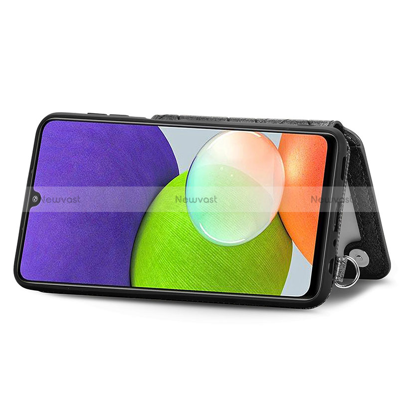 Ultra-thin Silicone Gel Soft Case Cover with Magnetic S07D for Samsung Galaxy A22 4G
