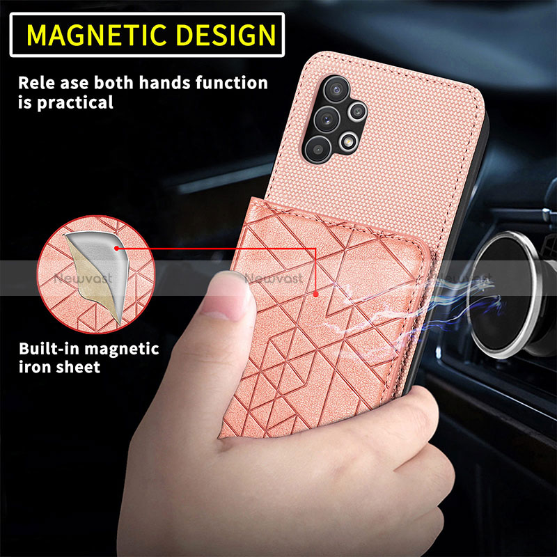Ultra-thin Silicone Gel Soft Case Cover with Magnetic S07D for Samsung Galaxy A32 4G