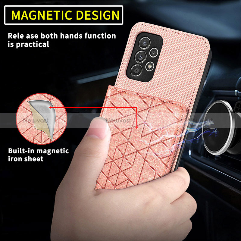 Ultra-thin Silicone Gel Soft Case Cover with Magnetic S07D for Samsung Galaxy A52 4G