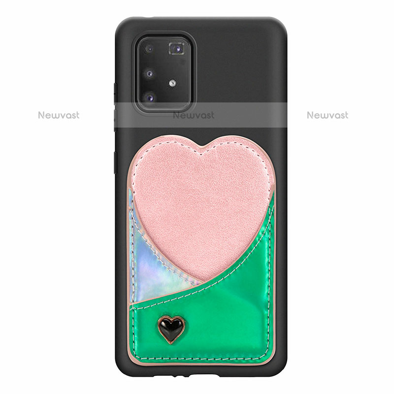 Ultra-thin Silicone Gel Soft Case Cover with Magnetic S07D for Samsung Galaxy A91