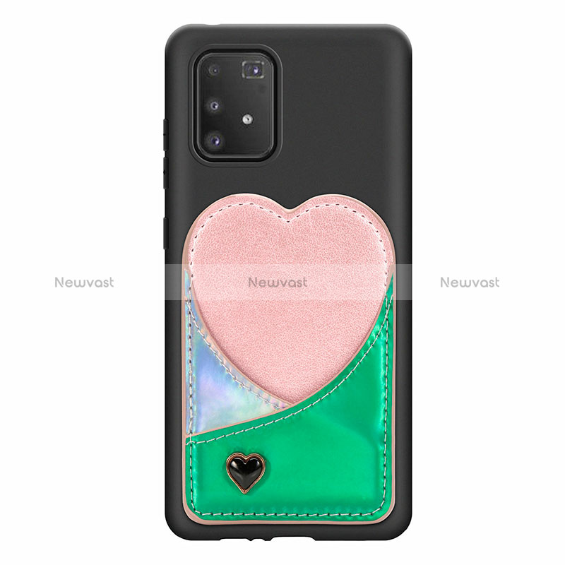 Ultra-thin Silicone Gel Soft Case Cover with Magnetic S07D for Samsung Galaxy M80S Green