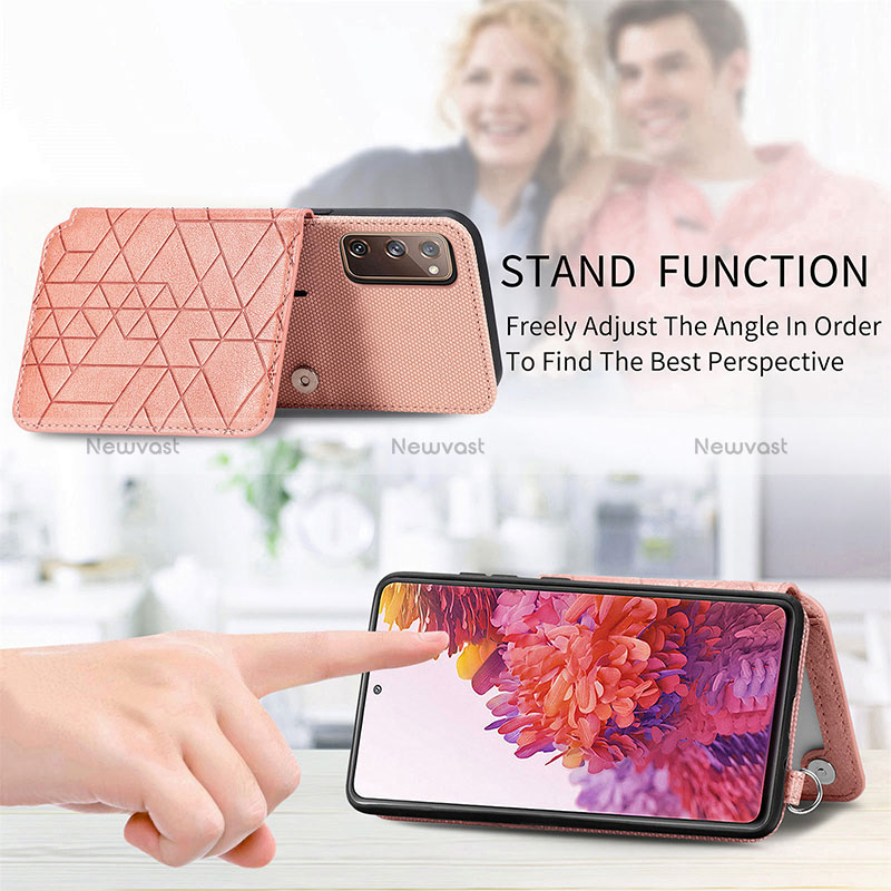 Ultra-thin Silicone Gel Soft Case Cover with Magnetic S07D for Samsung Galaxy S20 FE (2022) 5G