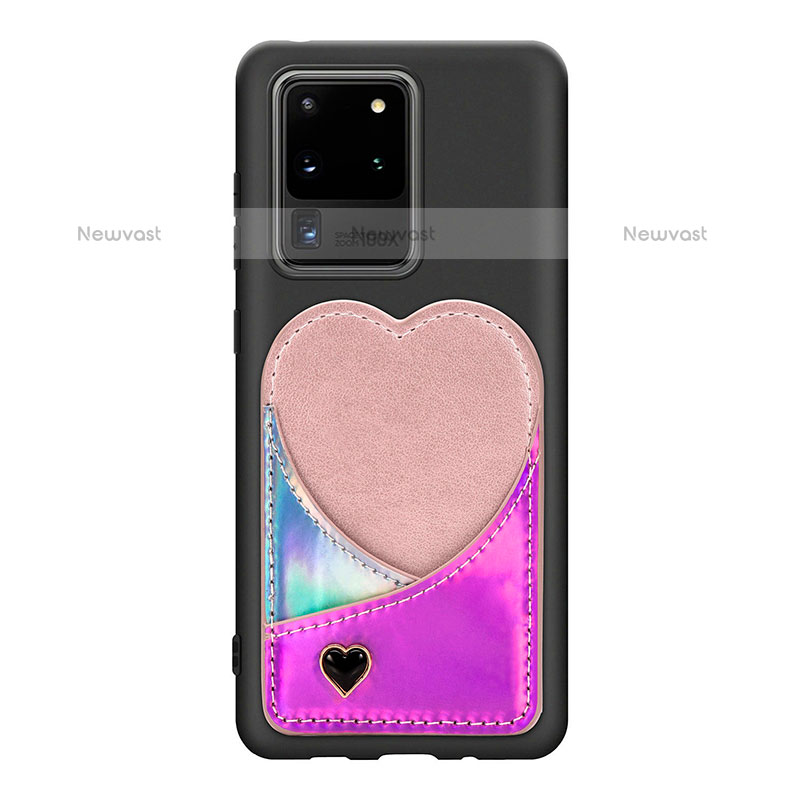 Ultra-thin Silicone Gel Soft Case Cover with Magnetic S07D for Samsung Galaxy S20 Ultra