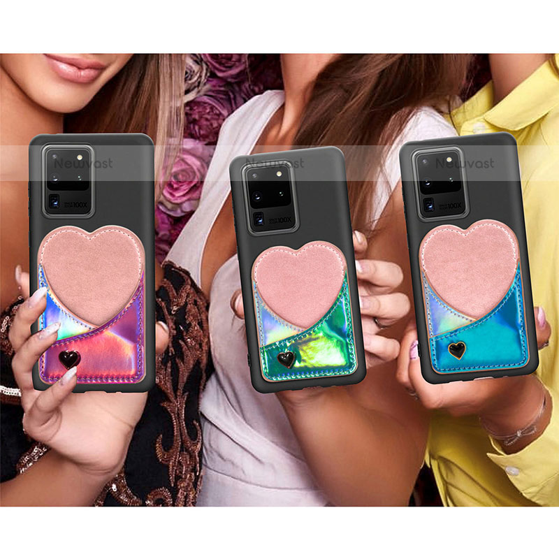 Ultra-thin Silicone Gel Soft Case Cover with Magnetic S07D for Samsung Galaxy S20 Ultra