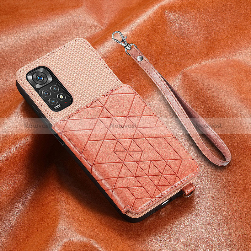 Ultra-thin Silicone Gel Soft Case Cover with Magnetic S07D for Xiaomi Redmi Note 11 4G (2022)