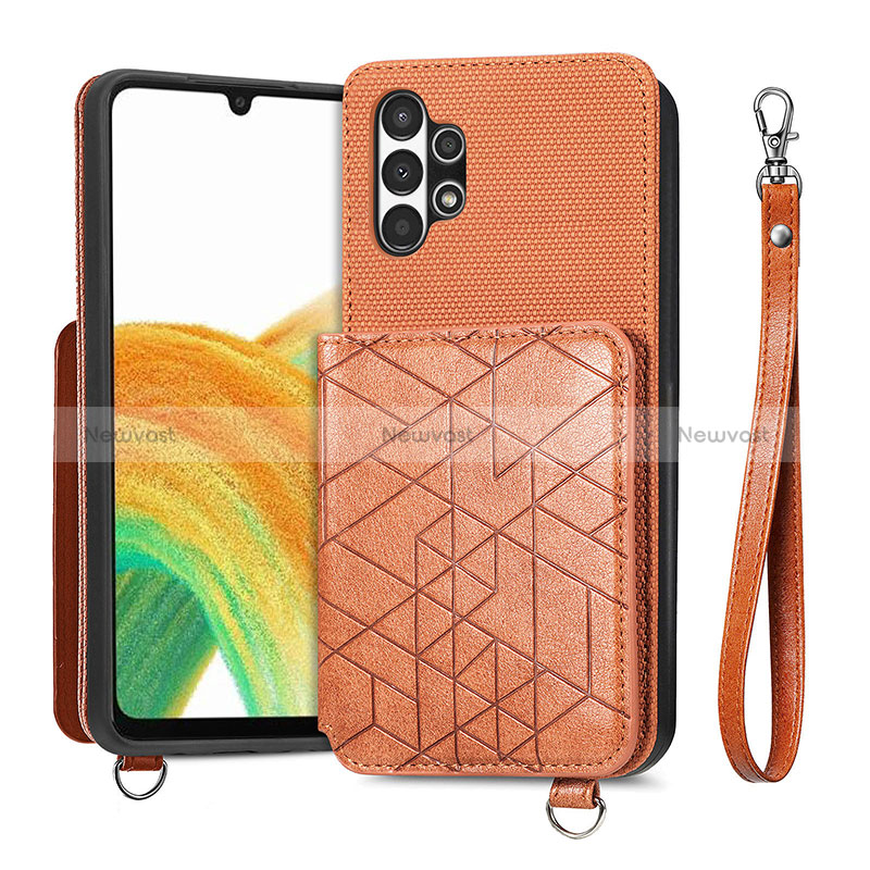 Ultra-thin Silicone Gel Soft Case Cover with Magnetic S08D for Samsung Galaxy A13 4G