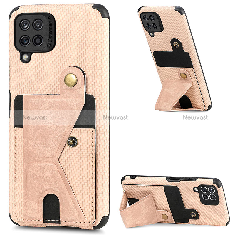 Ultra-thin Silicone Gel Soft Case Cover with Magnetic S08D for Samsung Galaxy A22 4G