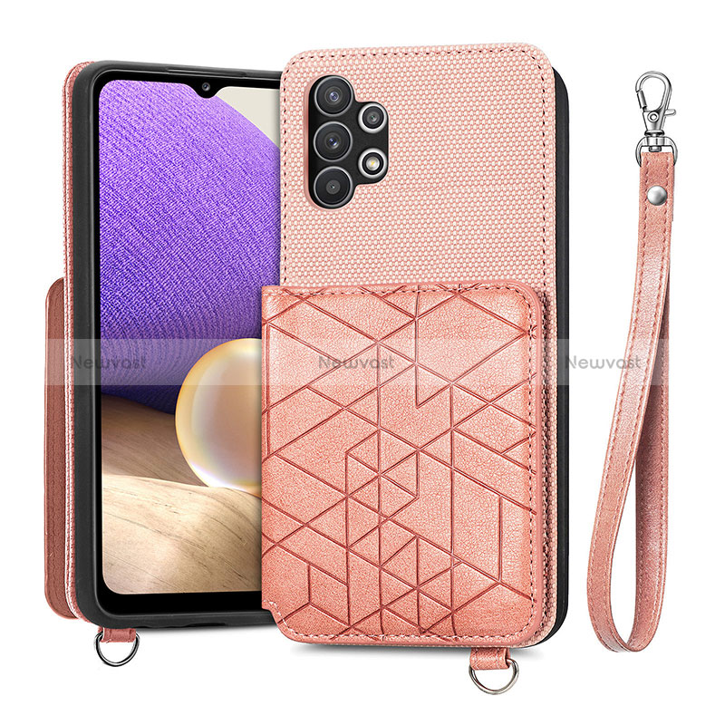 Ultra-thin Silicone Gel Soft Case Cover with Magnetic S08D for Samsung Galaxy A32 5G