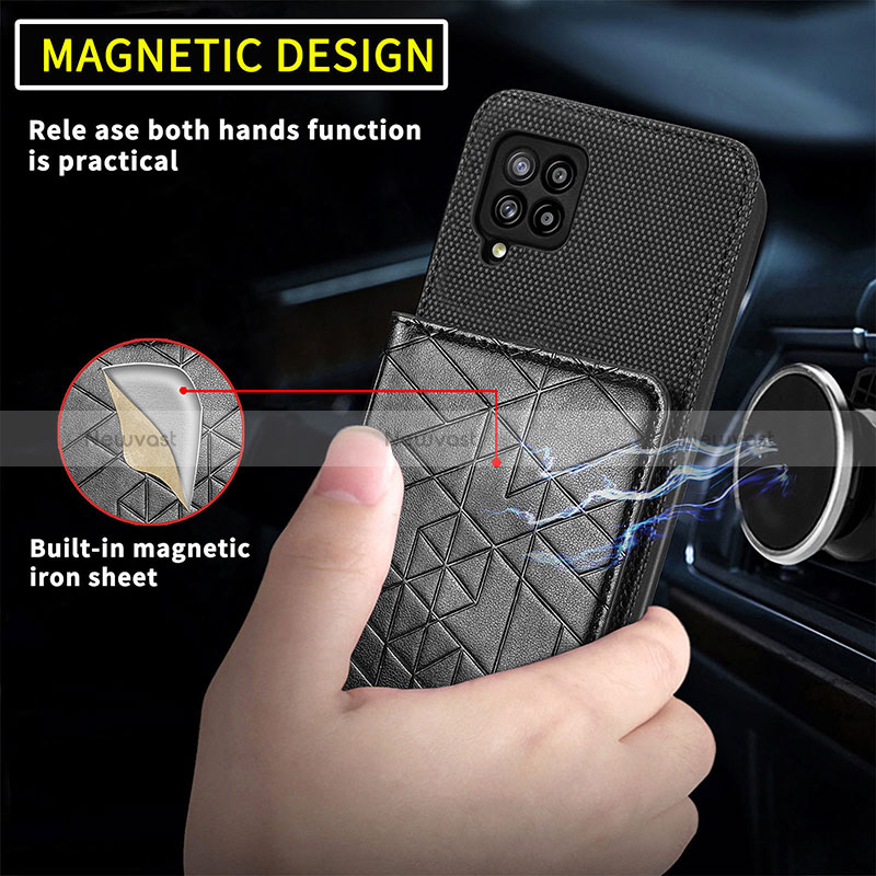 Ultra-thin Silicone Gel Soft Case Cover with Magnetic S08D for Samsung Galaxy A42 5G