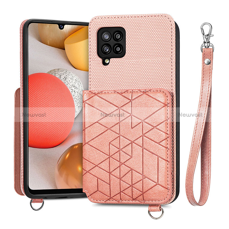 Ultra-thin Silicone Gel Soft Case Cover with Magnetic S08D for Samsung Galaxy A42 5G