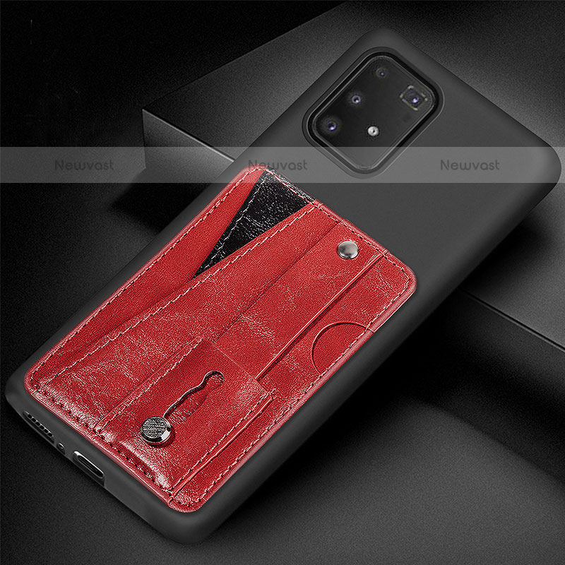 Ultra-thin Silicone Gel Soft Case Cover with Magnetic S08D for Samsung Galaxy A91