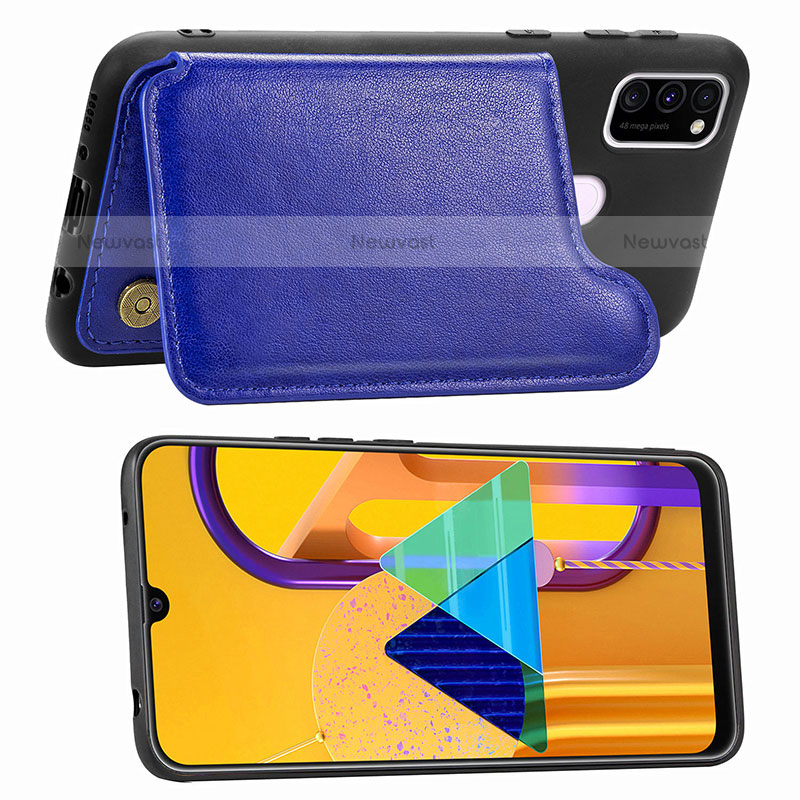 Ultra-thin Silicone Gel Soft Case Cover with Magnetic S08D for Samsung Galaxy M21