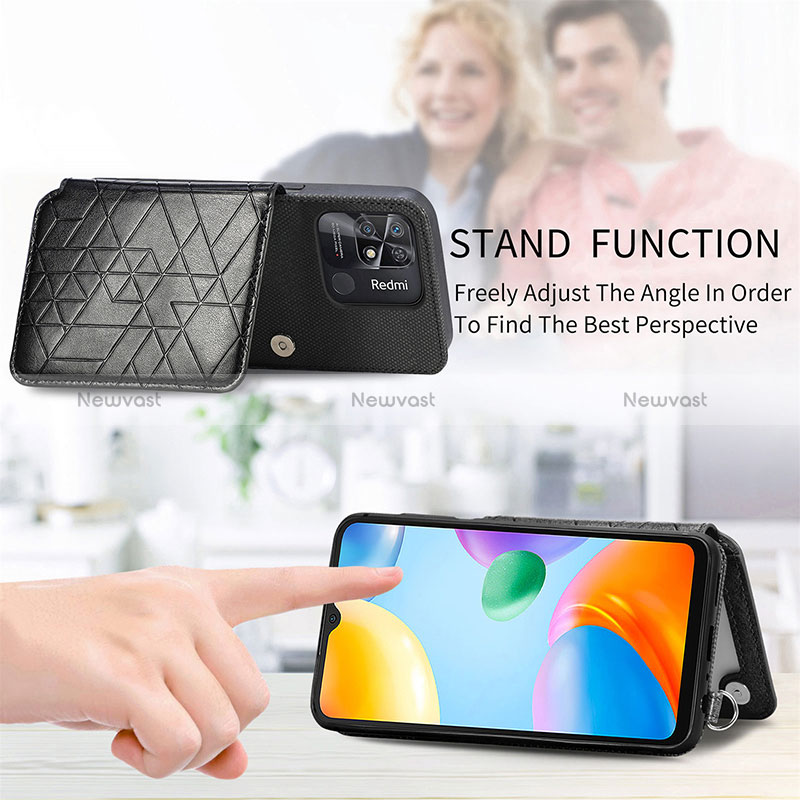 Ultra-thin Silicone Gel Soft Case Cover with Magnetic S08D for Xiaomi Redmi 10 India