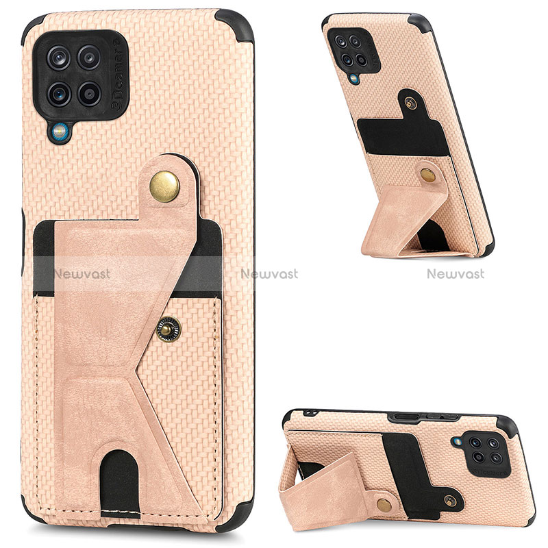 Ultra-thin Silicone Gel Soft Case Cover with Magnetic S09D for Samsung Galaxy A12 5G