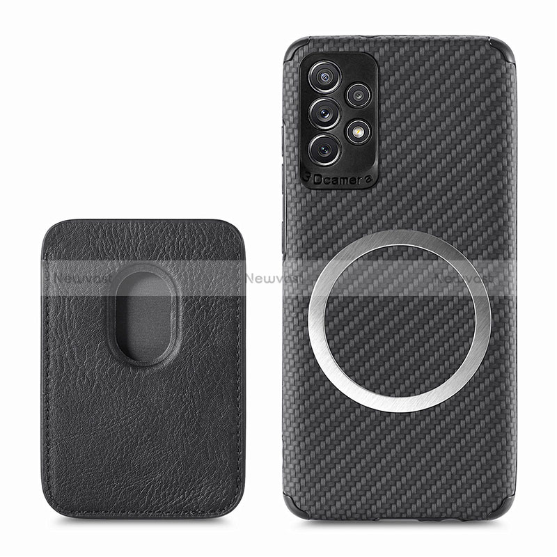 Ultra-thin Silicone Gel Soft Case Cover with Magnetic S09D for Samsung Galaxy A52 4G