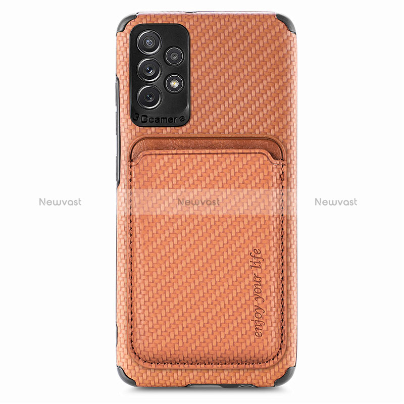 Ultra-thin Silicone Gel Soft Case Cover with Magnetic S09D for Samsung Galaxy A52 4G