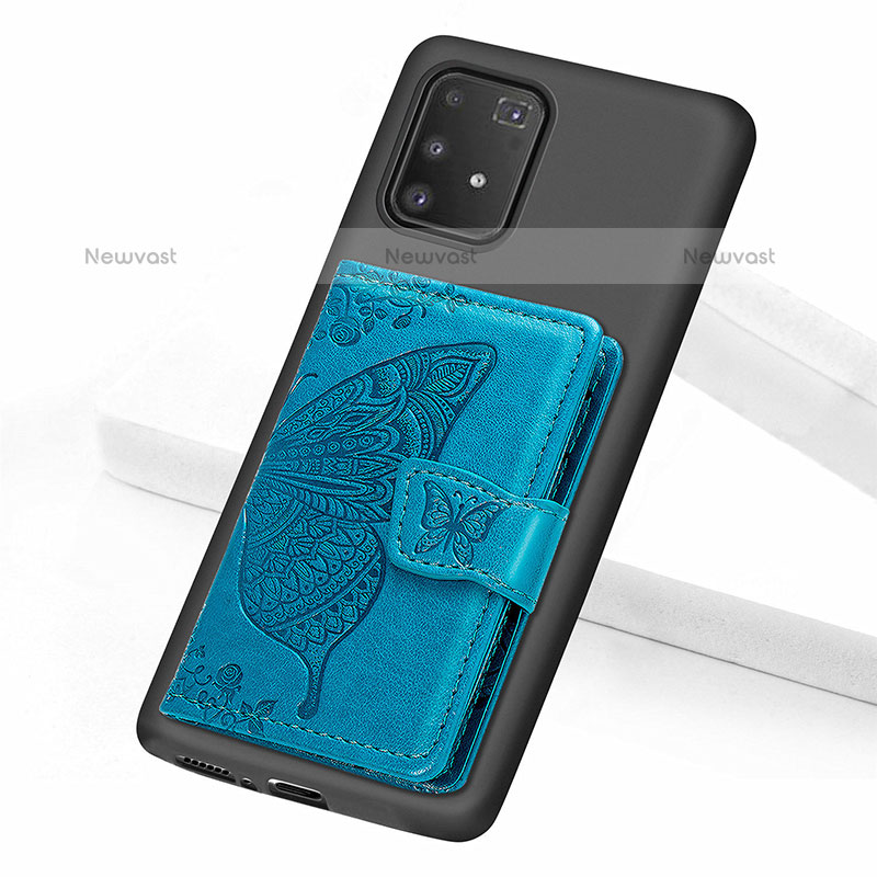 Ultra-thin Silicone Gel Soft Case Cover with Magnetic S09D for Samsung Galaxy A91