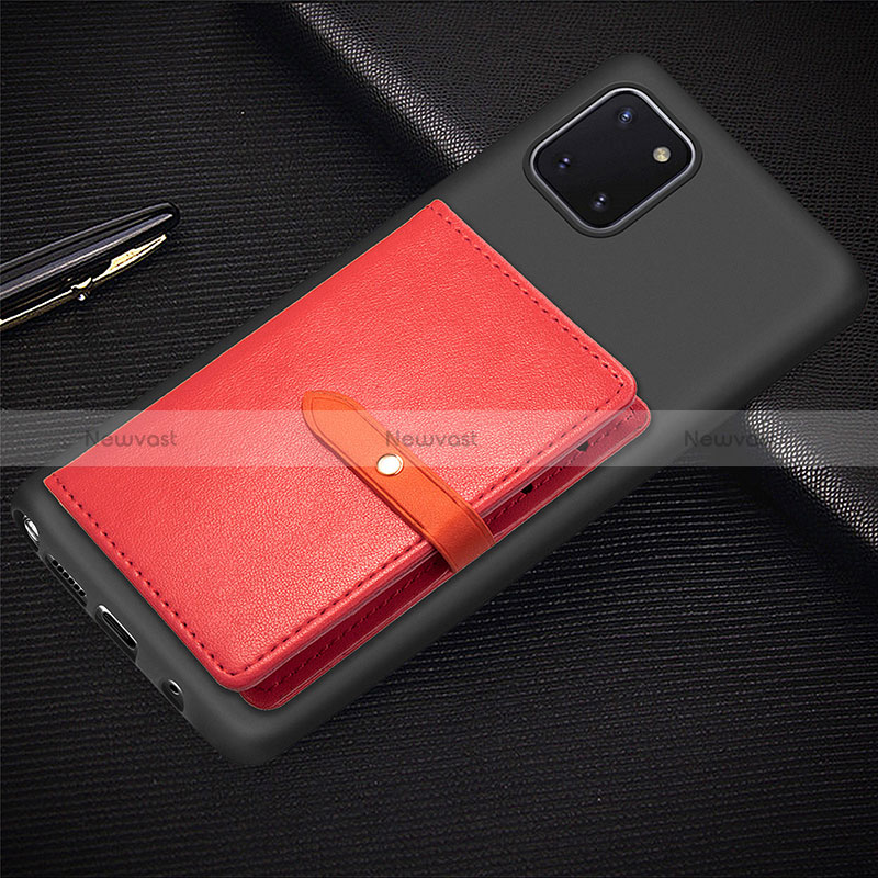 Ultra-thin Silicone Gel Soft Case Cover with Magnetic S10D for Samsung Galaxy A81