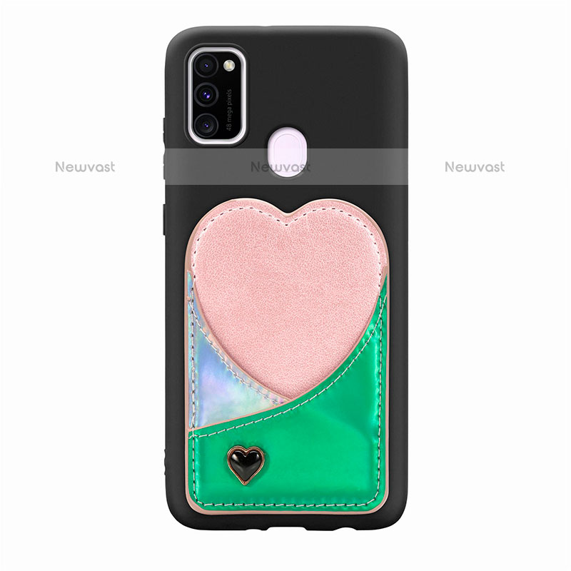 Ultra-thin Silicone Gel Soft Case Cover with Magnetic S10D for Samsung Galaxy M30s Green